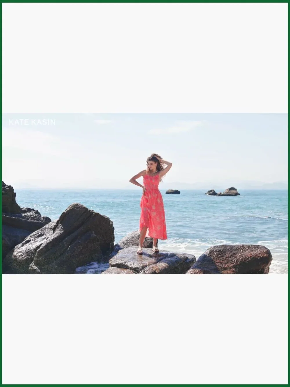 Floral Maxi Dress with Pockets, Spaghetti Strap, Wrinkle-Resistant Polyester - Picture 6 of 7